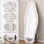 Miroir pleine grandeur, miroir de plancher à cadre en bois, miroir ondulé irrégulier pour chambre à coucher, salon, vestiaire-665740886