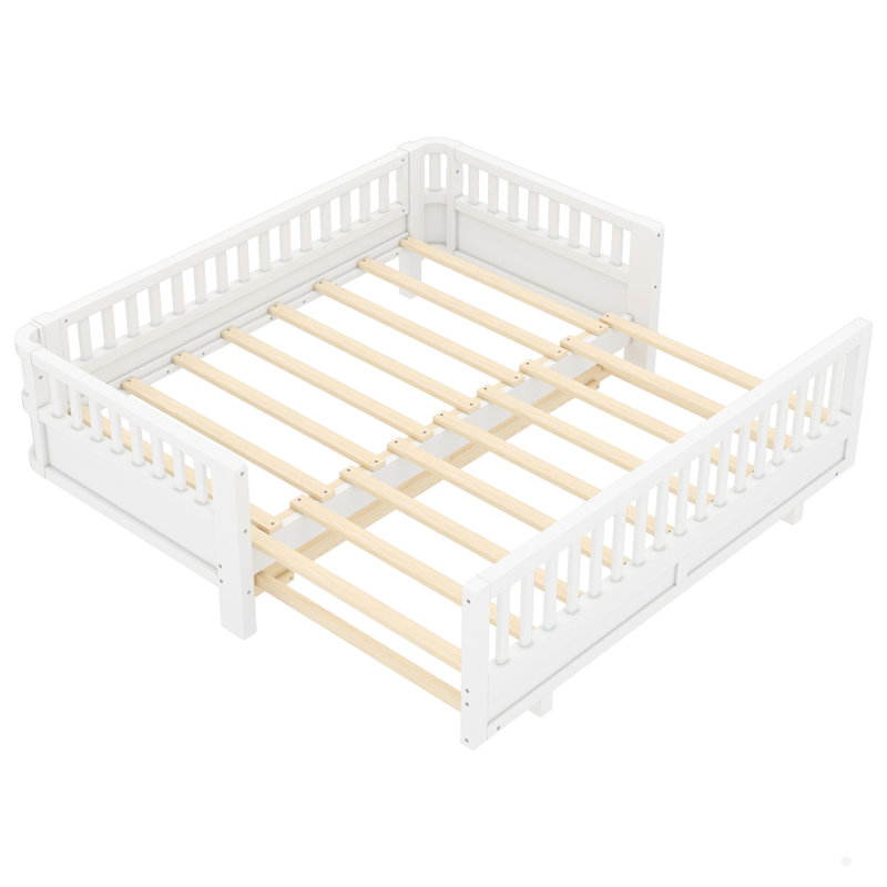 Twin Size Platform Bed Can Be Converted Into A Double Twin Platform Bed, Twin, White