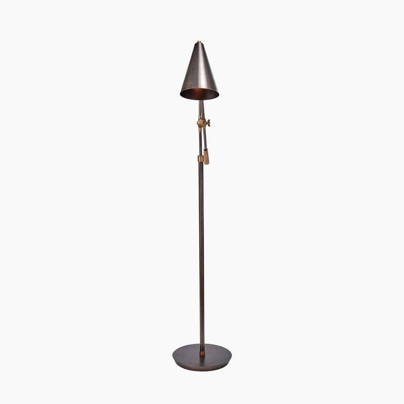 Emiliano 164cm Bronzed Task Floor Lamp