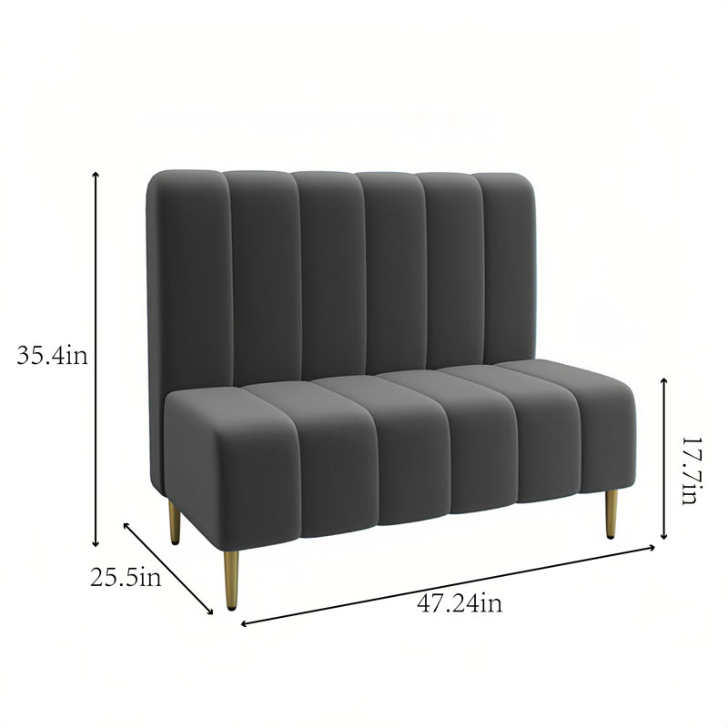 Banquette double en velours