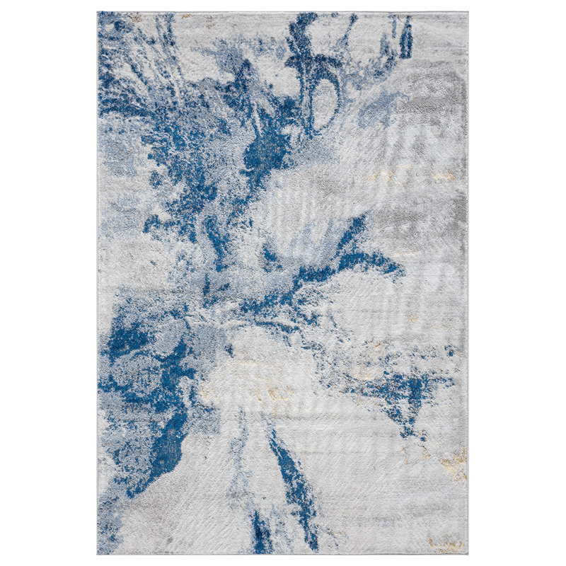 Tapis moderne abstrait abstrait Tabernash, Rectangle 5 pi 3 po x 7 pi 7 po