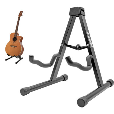 5 Core Guitar Stand Floor A Frame Electric Acoustic Bass Soporte Para Guitarra BLACK