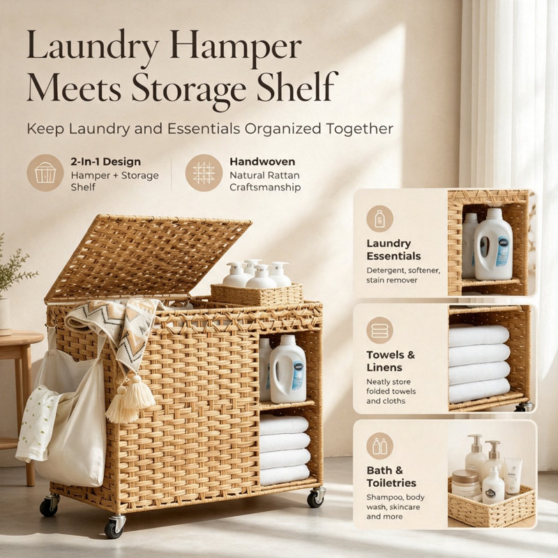 Rattan Laundry Basket