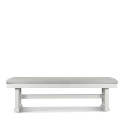 Bledsoe - Banc rembourré 62 po - Finition blanc éclatant - Revêtement sable