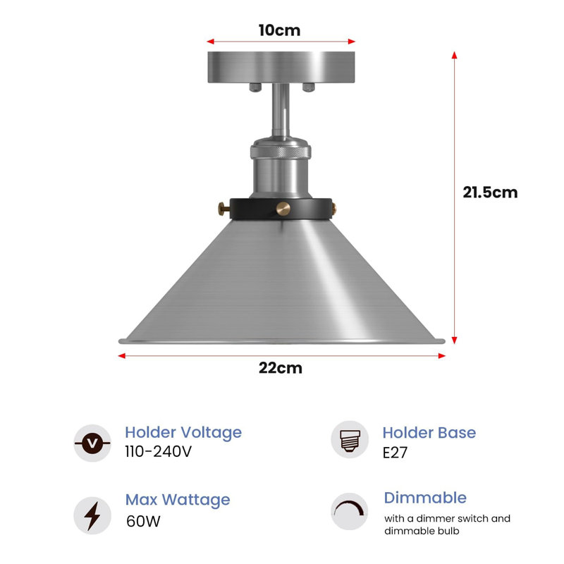 Semi Flush Mount, Chrome