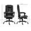 Fauteuil de massage vibrant à 7 points Vinsetto, fauteuil inclinable de direction haut dossier avec support lombaire, repose-pieds, dossier inclinable, hauteur réglable, noir-804846395