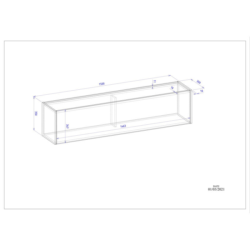 Brentwood TV Stand for TVs up to 65", Anthracite