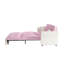 Lit convertible 3 en 1 rose, grand lit de 74,8 po, velours, 2 coussins, pieds, éponge à haute densité douce et multifonctionnelle avec solution d'économie d'espace, minutes d'installation facile-1421287525
