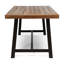 Table d'extérieur pour 8 personnes en bois avec structure en métal, 79,83 po X 35,43 po 30,26 po et