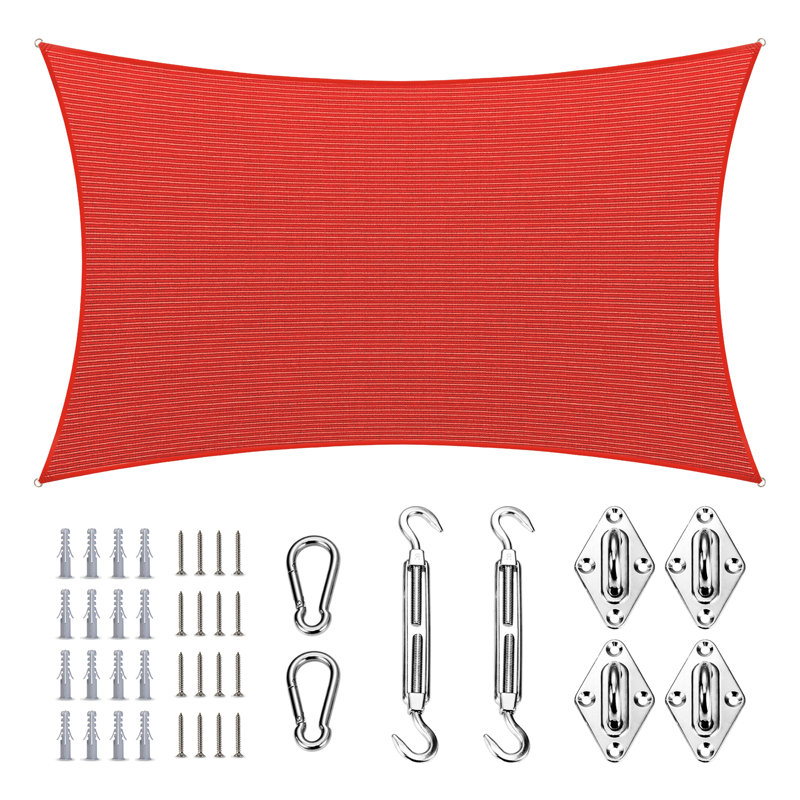 Voile d'ombrage Amgo Customize, Rouge, 14 pi x 14 pi