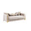 Moderne taupe 3 salon avec chaise rembourrée de mousse et coussins de dossier serrés
