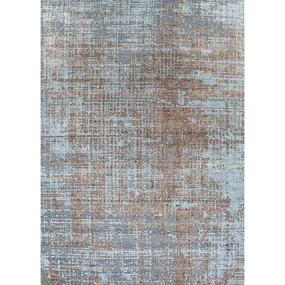 Tapis gris anthracite et bleu sarcelle noué à la main de haute qualité
