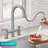 KRAUS Oletto Bridge Kitchen Faucet with Pull-Down Sprayhead-93628886