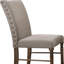 Ensemble de deux chaises d'appoint en lin crème et chêne