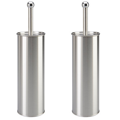Ensemble de 2 porte-brosses de toilette en acier inoxydable Bath Bliss