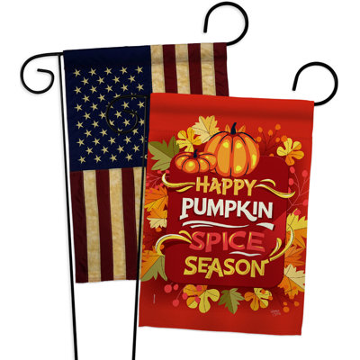 Pumpkin Spice 2-Sided Polyester 18.5 x 13 in. Garden Flag