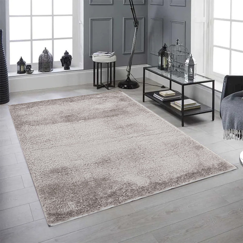 Tapis argenté à poils longs Flokati, Rectangle 2 pi x 3 pi