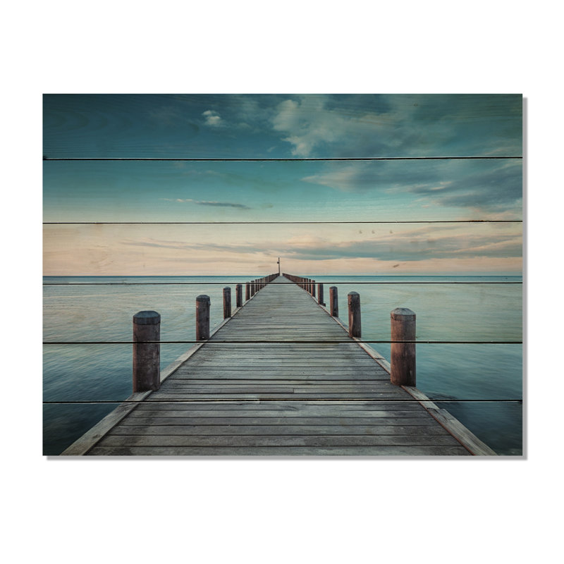 Jetée à l'infini III sur bois, H 10 po x l 20 po x P 0,78 po