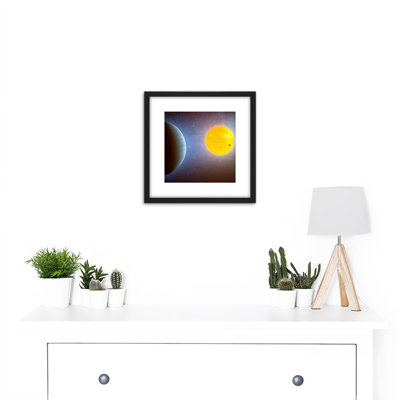 Space NASA Kepler-10 Star System Planet Illustration 1 Piece Single Picture Frame Wall Art