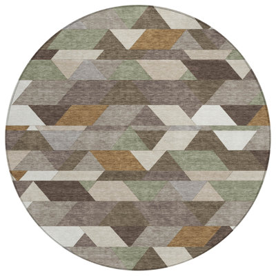 Machine Washable Indoor/Outdoor Chantille ACN2526 Geometric Rug