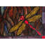 Tiffany Dragonfly Trio Stained Glass Window