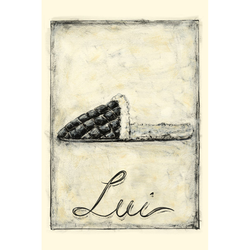 Lui- French Cozy Slipper - Wrapped Canvas Print, 46cm H x 30cm W