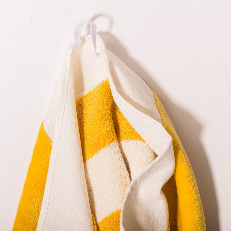 Beach Towel, Yellow/White
