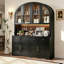 Armoire de rangement de 75,8 po de haut avec garde-manger arqué avec tiroirs et portes de grange-1656397171