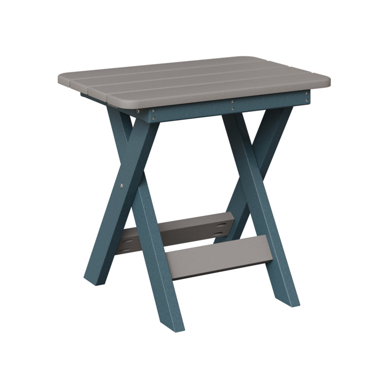 Berlin Gardens Folding End Table, Slate, Light Gray