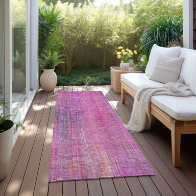 Kinslee Washable Striped Indoor / Outdoor Rug