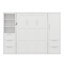 Lit mural peu encombrant avec placard intégré, tiroirs et tablettes-1428721196