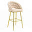 Ensemble de 2 tabourets de bar en velours beige