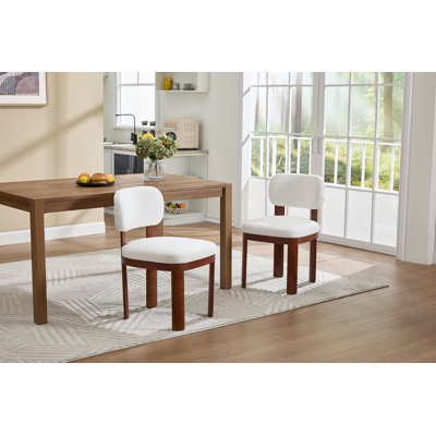 Wooden Dining Chairs,Fabric Upholstered Dining Room Chair Kitchen Chairs