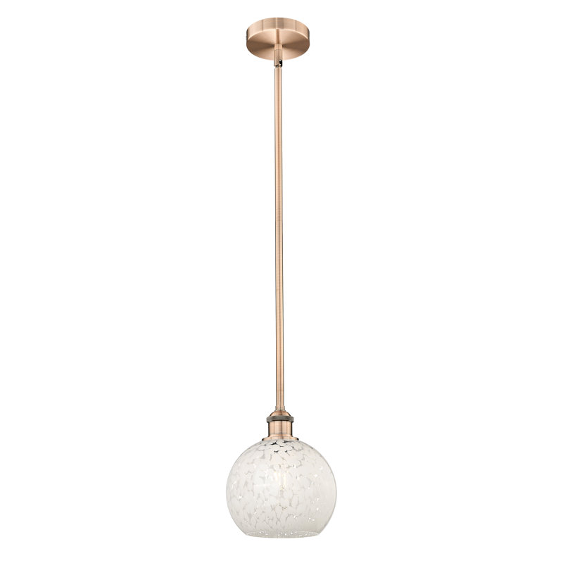 Luminaire suspendu 1 lumière Ivana, H 10 po x l 8 po x P 8 po, Cuivre antique