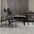 Short Plush Upholstered Metal Dining Chairs-580583879