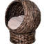 Lit pour chat surélevé fabriqué à la main, coussin, panier, fauteuil à œufs, H 23,5 po, coussin surélevé gris