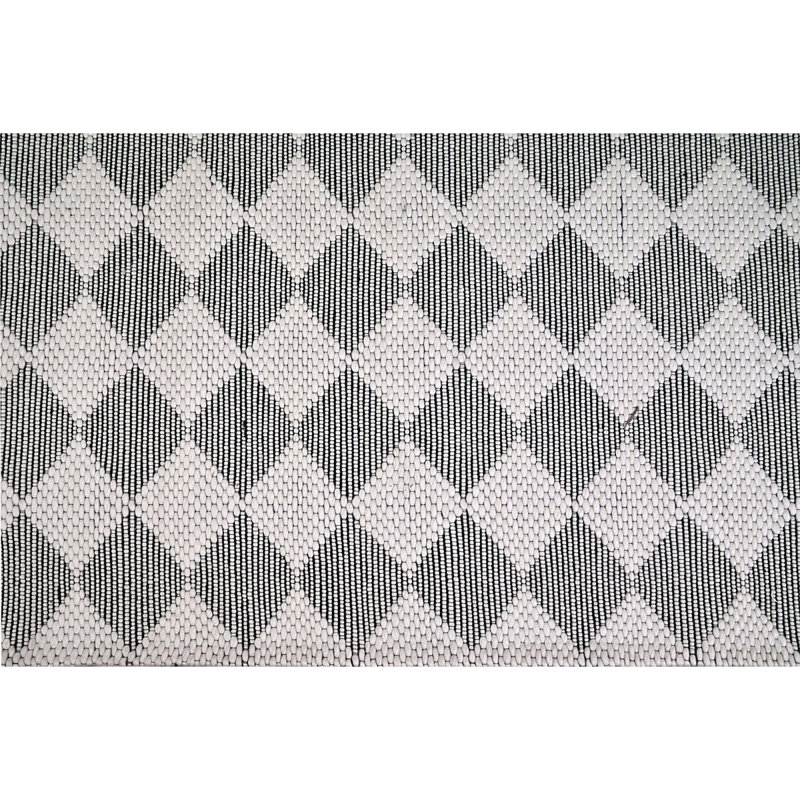 Wool Geometric Area Rug, Rectangle 6' x 9'
