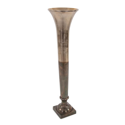 Golden Ore Oversized Fluted Vase
