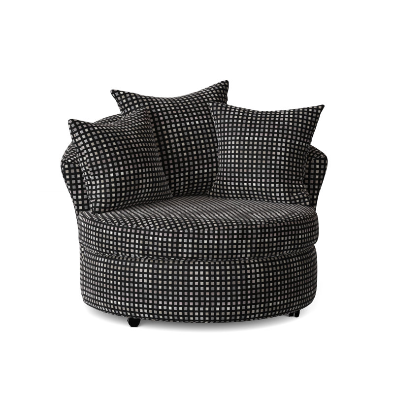 Fauteuil demi-tonneau Alsup, Noir Le Caire