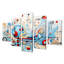 Mid-Century Symphony Blue Jazz I - décoration murale géométrique 5 pièces-1718638785