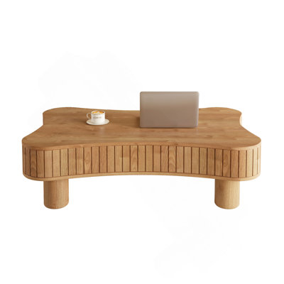 Lift Top Coffee Table with Fluted Panels, Silent Hydraulic Lift, Hidden Storage, and Easy Assembly for Modern Living
