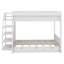 Lit superposé convertible flexible en bois pleine grandeur avec escalier de rangement, table d'appoint et 3 tiroirs-1363397927