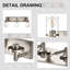 Applique murale de meuble-lavabo moderne à 3 lumières avec abat-jour en verre transparent, finition nickel brossé industriel, base E26, idéale pour la salle de bain, la chambre à coucher, la cuisine et le couloir