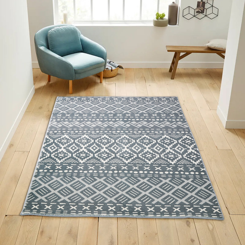 Iliu Washable Moroccan Indoor / Outdoor Rug, Rectangle 3' x 5'