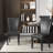 Faux Leather Upholstered Parsons Dining Chairs Black-1185341572