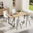 Rectangular Wood Top Double Pedestal Dining Set-1810068078-1810495709
