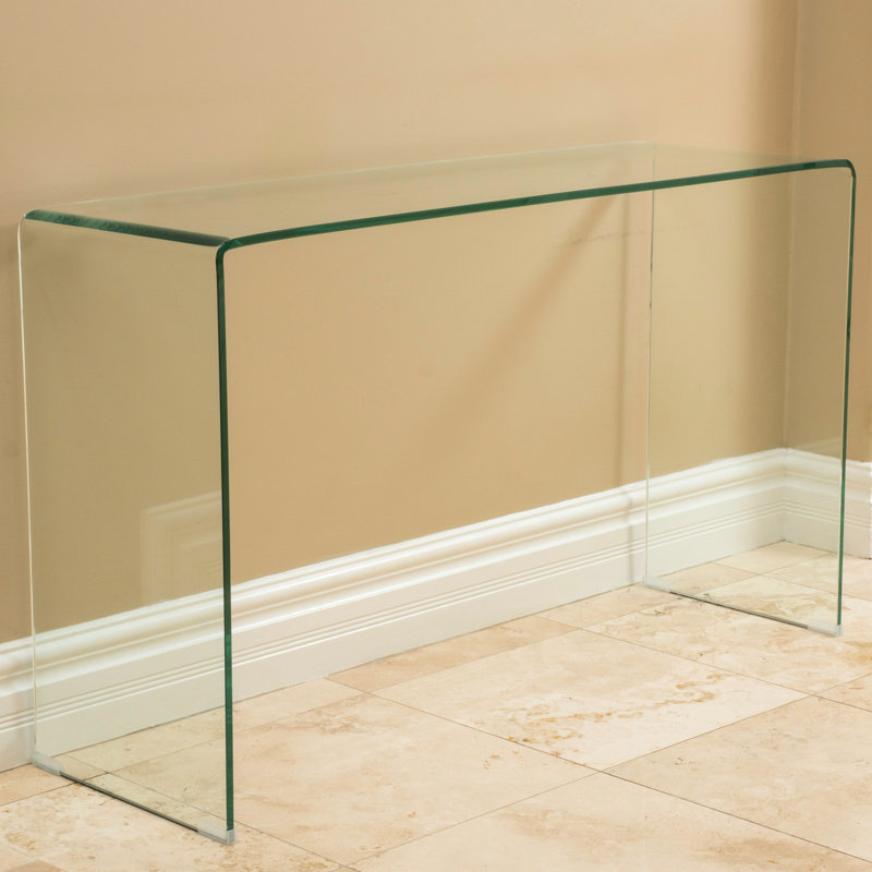 Console en verre cintré de 12 mm trempé - apporte un look moderne et élégant à votre table de salon
