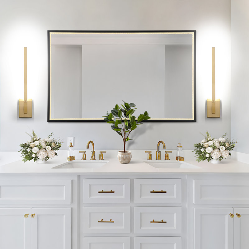 22.83'' Rotatable LED Wall Sconce (Set of 2), Gold