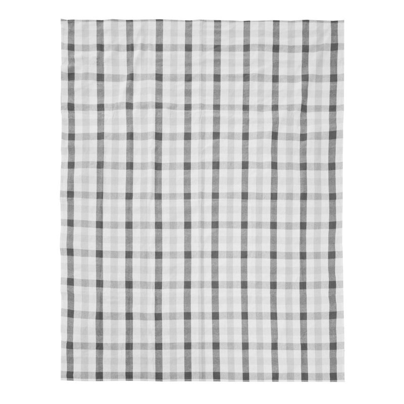 Korinne Rectangular Tartan Tablecloth, Black
