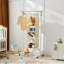 Organisateur de penderie à 6 niveaux, tablette en tissu avec 2 crochets robustes pour le rangement, pliable (beige)-122549234-122549236